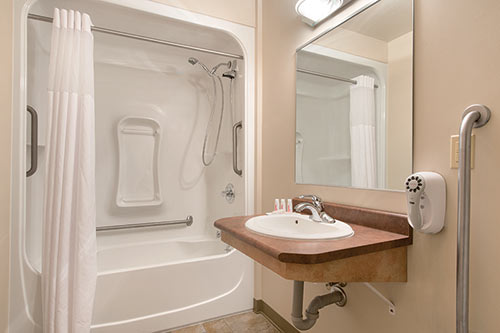 Washroom at Days Inn & Suites Thunder Bay